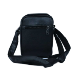 کیف دوشی مردانه چرم مشکی زیپ نما کد01 - Image 4