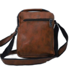 کیف دوشی مردانه چرم قهوه ای BOSS کد 18 - Image 4
