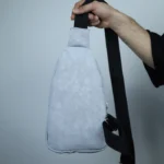 کیف بادی بگ چرم مخملی ساده دودی - Image 11