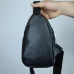 کیف بادی بگ مینی کیوت مدل ساده چرم مشکی - Image 3